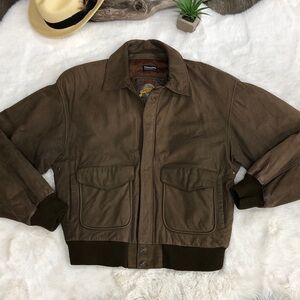 Vintage Adventure Bound by Wilson’s Leather Bomber Jacket Large